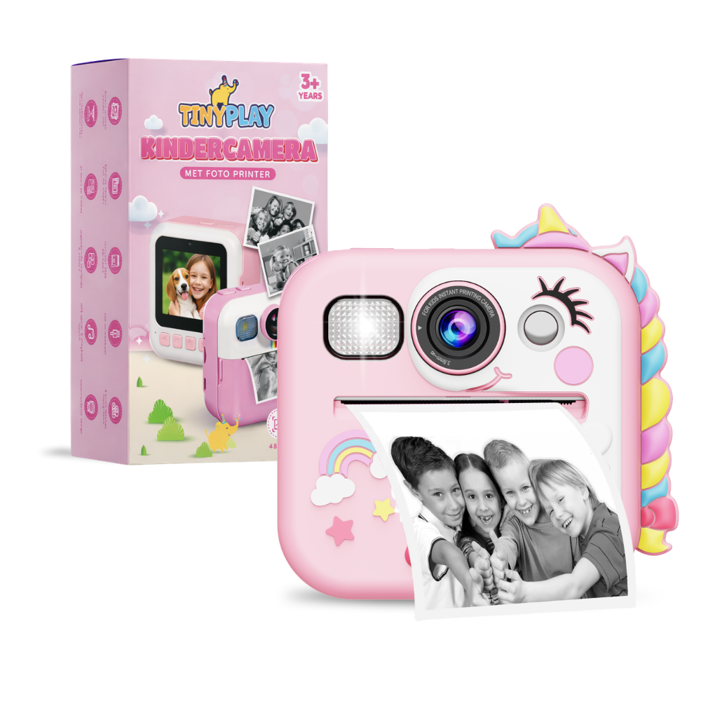 Kindercamera met foto printer en hoes