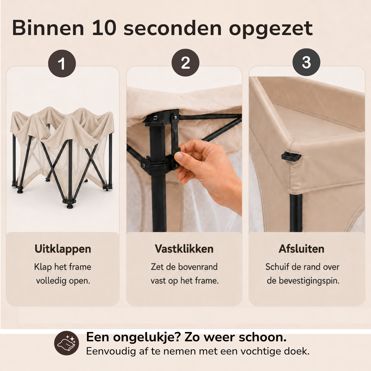 Grondbox Baby - snel inklapbaar