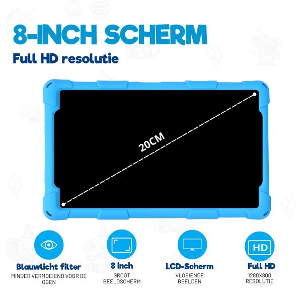 Giga blauw - 8-inch scherm